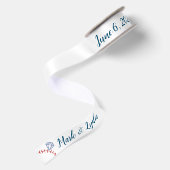 Trouwlogo Favor honnen Ring Satijnen Lint (Achterkant)
