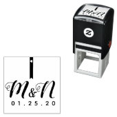 Trouwlogo Minimalistisch Hart Ononderbroken Balk Zelfinktende Stempel (In situ)