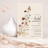 Trouwlunch uitnodiging met bloemen