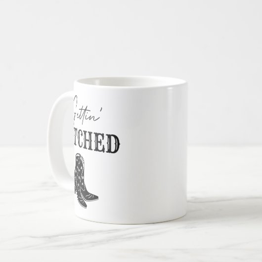 Trouwlustige Bruid Western Bachelorette-feest  Koffiemok (Voorkant links)