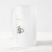 Trouwlustige Bruidegom Personaliseer Matglas Bierpul (Voorkant links)