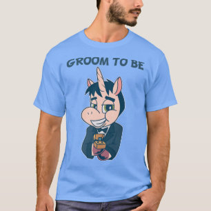 Trouwlustige Eenhoorn Huwelijksbruidegom Stag Part T-shirt