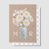 Trouwmadeliefjes Metselen Pot Monogram Beginletter Vellum Uitnodigingen (Offset (Uitnodiging))