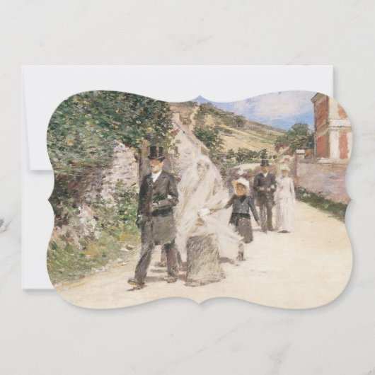 Trouwmars door Robinson, Vintage Impressionisme Kaart (Voorkant)