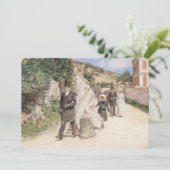 Trouwmars door Robinson, Vintage Impressionisme Kaart (Staand voorkant)