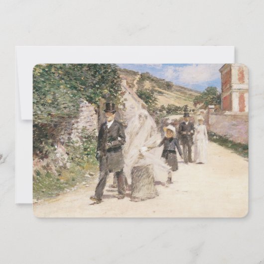 Trouwmars door Robinson, Vintage Impressionisme Kaart (Voorkant)