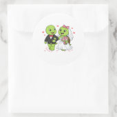 Trouwmars Ronde Sticker (Tas)