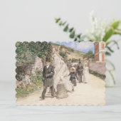 Trouwmars van Robinson, Vintage Impressionisme Kaart (Staand voorkant)