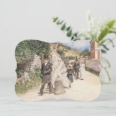 Trouwmars van Robinson, Vintage Impressionisme Kaart (Staand voorkant)