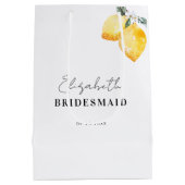 Trouwmeisje cadeautas met waterverf citroenen & na (Achterkant)