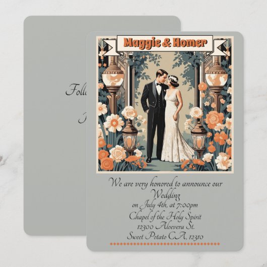 " TROUWMELDING " KAART (Voorkant / Achterkant)