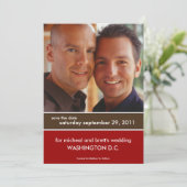 Trouwmeldingen 'Save the Date' {Kleurblok} Save The Date (Staand voorkant)