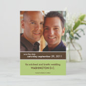 Trouwmeldingen 'Save the Date' {Kleurblok} Save The Date (Staand voorkant)