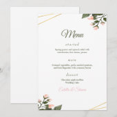 Trouwmenu Bloemendecor Trouwmenu Modern Trouwmenu Menu (Voorkant / Achterkant)