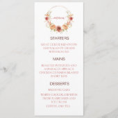 Trouwmenu bloemig pompoen herfst menu (Voorkant)