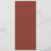 Trouwmenu bloemige pompoen herfst kraftpapier menu (Achterkant)