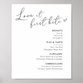 Trouwmenu Bord 'Liefde Op Het Eerste Gezicht' Poster (Voorkant)