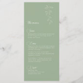 Trouwmenu Botanicals & Saliegroen Menu (Voorkant)