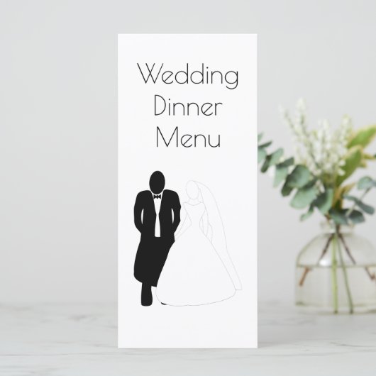 Trouwmenu Bruidegom Menu (Staand voorkant)