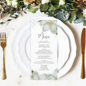 Trouwmenu Calligrafie Bloem Magnolia Menu