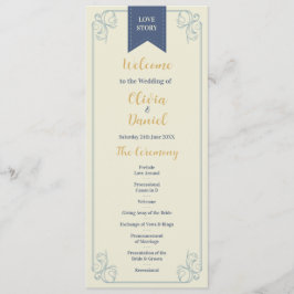 Trouwmenu Ceremonie Details Bibliotheekboek Programmakaart