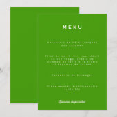 Trouwmenu Colorus - Citroen Groen Menu (Voorkant / Achterkant)
