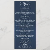Trouwmenu & Dank je wel - Blauw Menu (Voorkant)