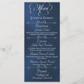 Trouwmenu & Dank je wel - Blauw Menu (Voorkant)