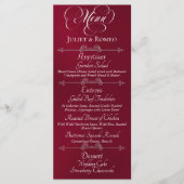 Trouwmenu & Dank je wel - Bourgondië Menu (Voorkant)