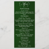 Trouwmenu & Dank je wel - Emerald Menu (Voorkant)