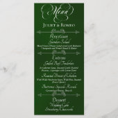 Trouwmenu & Dank je wel - Emerald Menu (Voorkant)