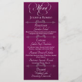 Trouwmenu & Dank je wel - Plum Menu (Voorkant)