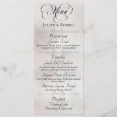 Trouwmenu & Dank je wel - Witte Parel Menu (Voorkant)