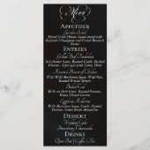 Trouwmenu & Dank je wel - Zwart Menu (Voorkant)
