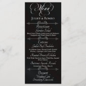 Trouwmenu & Dank je wel - Zwart Menu (Voorkant)