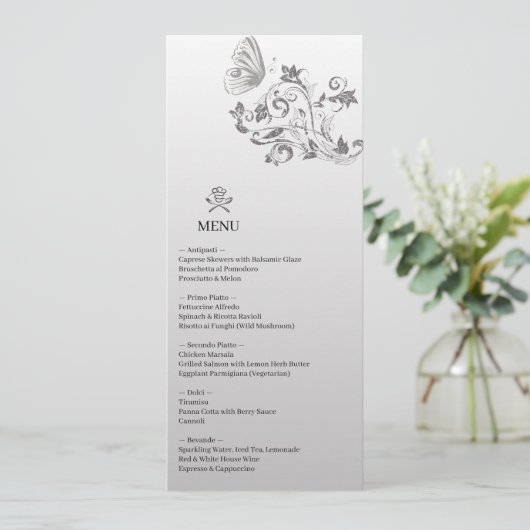 Trouwmenu - Een smaak van liefde (Staand voorkant)