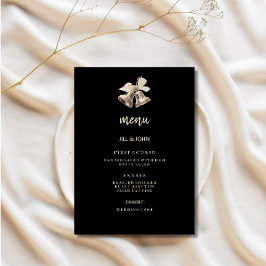 Trouwmenu Elegant Zwart Goud Menu