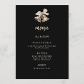 Trouwmenu Elegant Zwart Goud Menu (Voorkant)