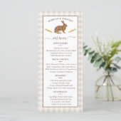 Trouwmenu Fantasie Beige Boshaas Menu (Staand voorkant)