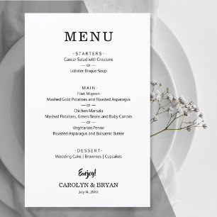 Trouwmenu Flyer op Budget