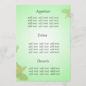 trouwmenu, gele tulpbloemen menu (Achterkant)