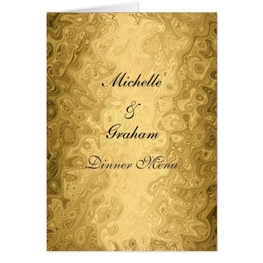 Trouwmenu Goud (Voorkant)