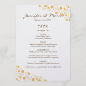 Trouwmenu Gouden Confetti Cirkels Menu (Voorkant)