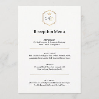 Trouwmenu Imperial Luxe – Ontvangst Stijl A Menu