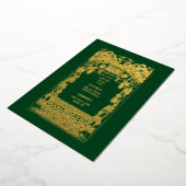 Trouwmenu in Art Nouveau-stijl vintage Folie Uitnodiging (Gedraaid)