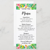 Trouwmenu in het paradijs (Voorkant / Achterkant)