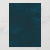 Trouwmenu in middeleeuwse Navy Goud en Klimop Menu (Achterkant)