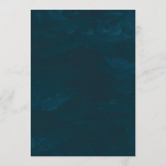 Trouwmenu in middeleeuwse Navy Goud en Klimop Menu (Achterkant)