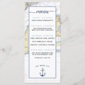 Trouwmenu in nautische stijl voor Martha's Vineyar Menu (Voorkant)
