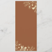 Trouwmenu in Terracotta Menu (Achterkant)